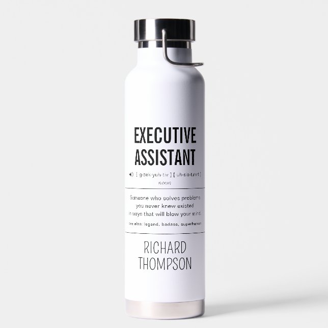 Bouteille D'eau Personnalisé Adjoint Exécutif Amusant (Gauche)