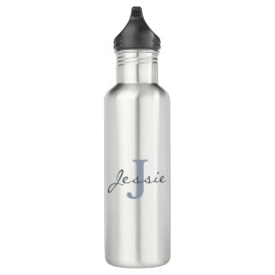 Bouteille D'eau Personnalisé Ajouter Nom Monogramme Lotus Peinture
