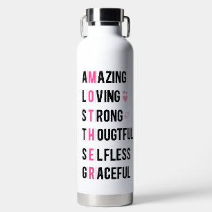Bouteille D'eau Personnalisé Créer Extraordinaire réfléchi maman d