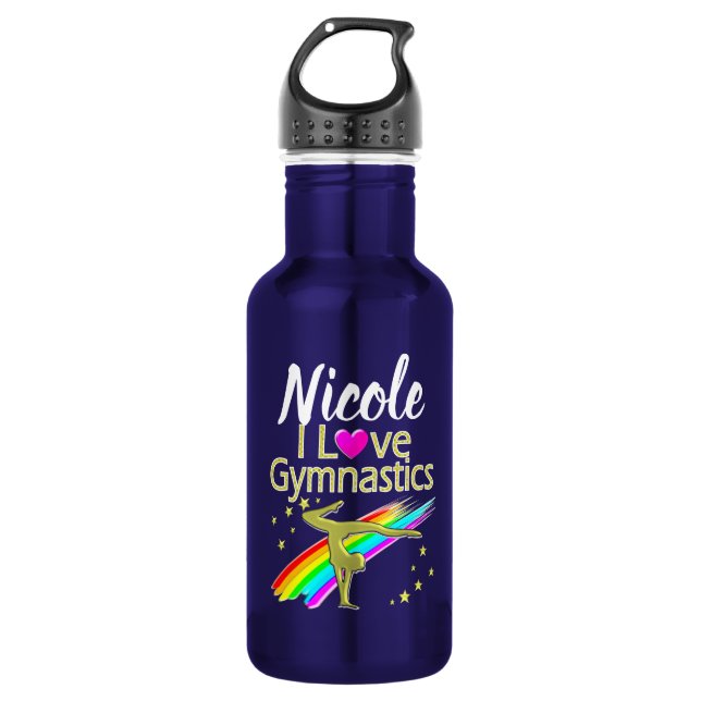 BOUTEILLE D'EAU PERSONNALISÉ J'AIME GYMNASTICS DESIGN (Devant)