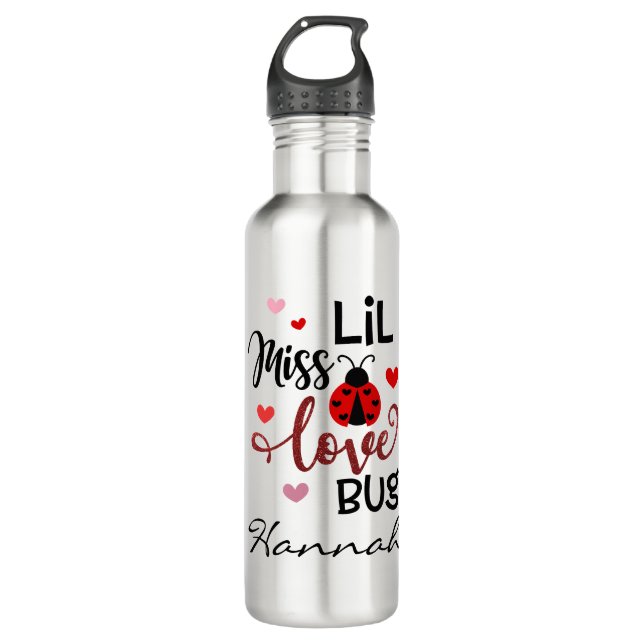 Bouteille D'eau Personnalisé Lil Miss Love Bug (Devant)