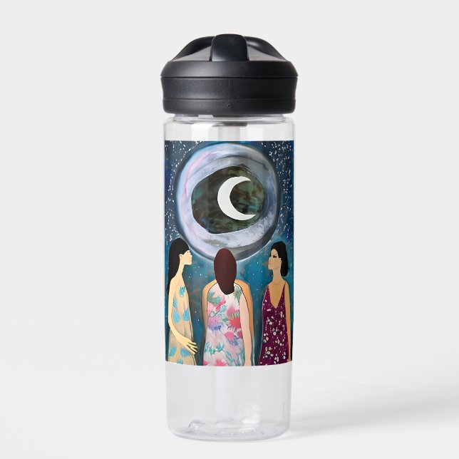 Bouteille D'eau Personnalisé L'Oeuvre Artistique De La Lune Bénédi (Extérieur)