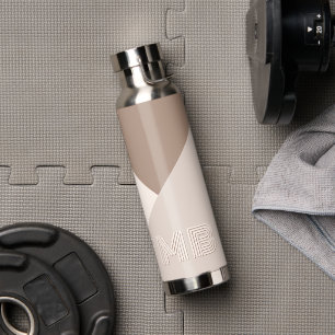 Bouteille D'eau Personnalisé Neutre Brown ivoire Beige Taupe natur