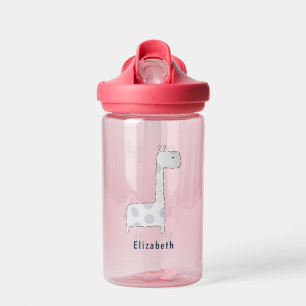 Bouteille D'eau Personnalisé Nom Nordic Cute Animal Giraffe