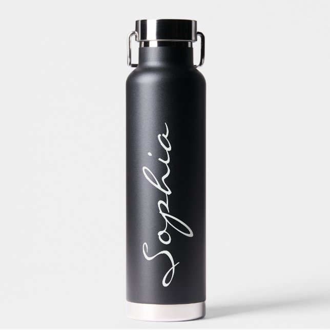Bouteille D'eau Personnalisé Votre Nom Voyage Randonnée Camping (Avant)