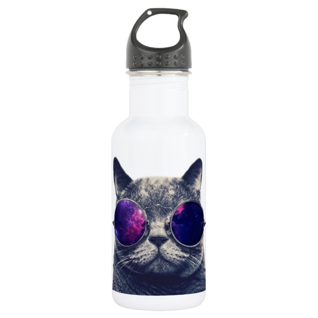 Bouteille d'eau personnalisée (18 oz), blanc (Devant)