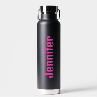 Bouteille d'eau personnalisée avec rose Nom person