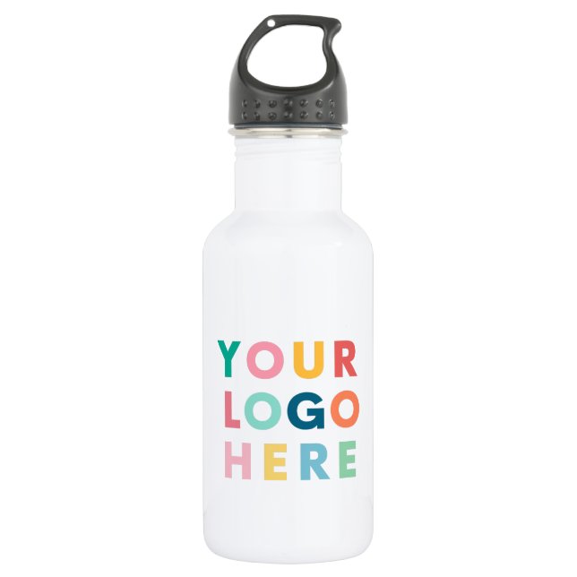 Bouteille d'eau personnalisée Entreprise Logo (Devant)