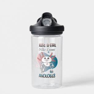 Bouteille D'eau Personnalisée Juste une fille qui aime Axolotls