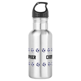 Bouteille d'eau, personnalisée, le football, acier