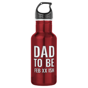 Bouteille d'eau personnalisée pour futur papa avec