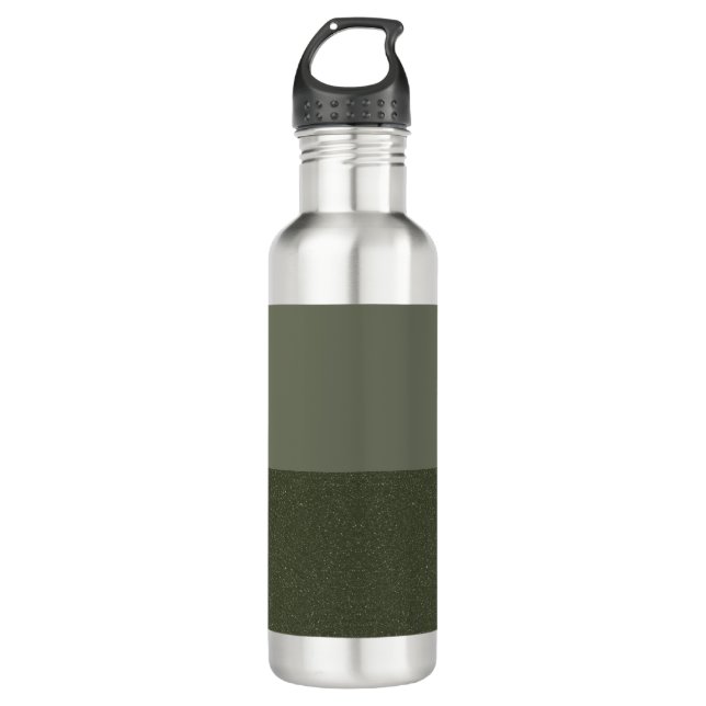 Bouteille d'eau personnalisée verte à deux tons (Devant)