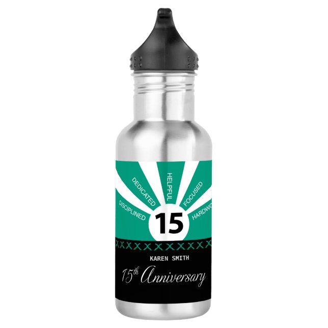 Bouteille D'eau Personnaliser, 15e anniversaire d'entreprise de l' (Droite)
