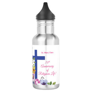 Bouteille D'eau Personnaliser, 70e anniversaire Nun vie religieuse