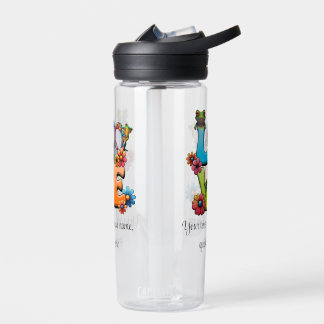 Bouteille D'eau Personnaliser Boho Frog Peace Super Hippie
