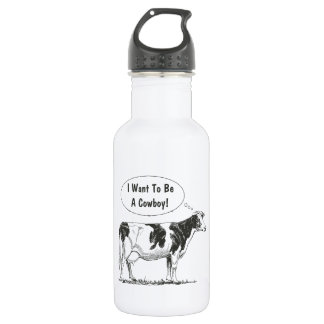 Bouteille D'eau Personnaliser de vache à pensée du Holstein il
