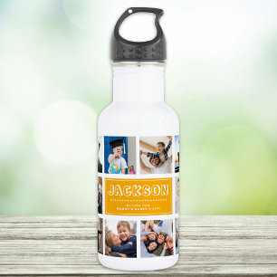 Bouteille D'eau Personnaliser le nom de l'enfant Instagram Photo C