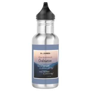 Bouteille D'eau Personnaliser les fêtes d'Ordination du 15e annive