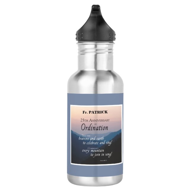 Bouteille D'eau Personnaliser les fêtes d'Ordination du 25e annive (Droite)