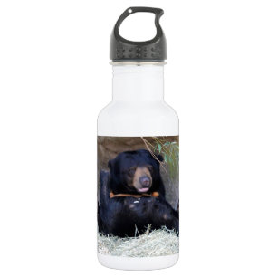 Bouteille D'eau Personnalisez la photo d'ours de miel (ours de