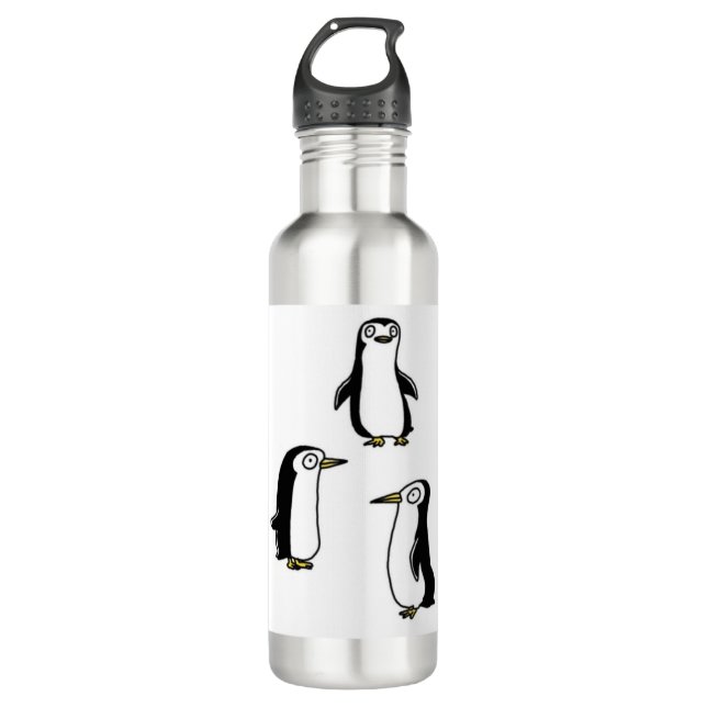 Bouteille D'eau petit pingouin trois mignon (Devant)