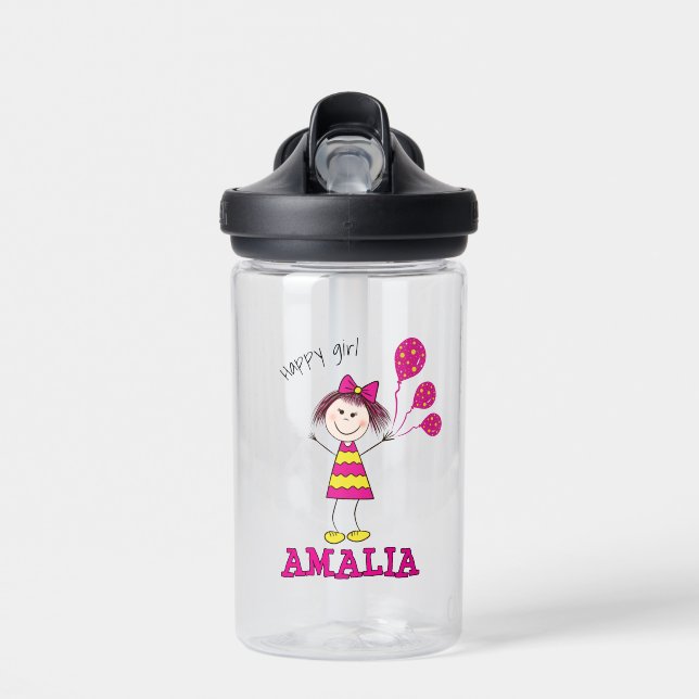 Bouteille D'eau Petite fille mignonne (Avant)