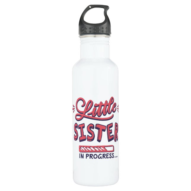 Bouteille D'eau Petite sœur en route (Devant)