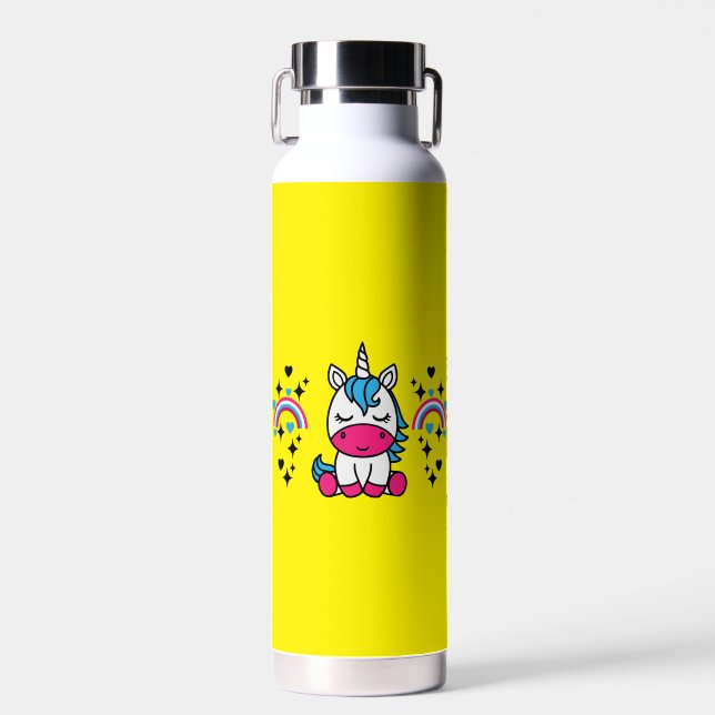 Bouteille D'eau Petites filles Unicorn Pony (Avant)