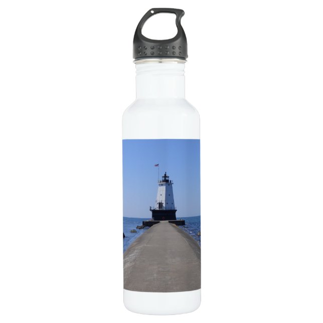 Bouteille D'eau Phare de North Pierhead, Ludington, MI (Devant)