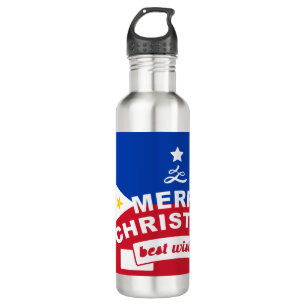 Bouteille D'eau Philippine Flag Christmas : Joyeux Noël & Meilleur