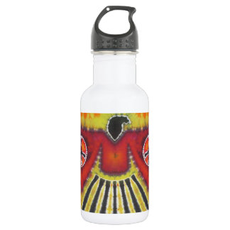 Bouteille D'eau Phoenix Signes de Paix aux Oiseaux Tie Dye
