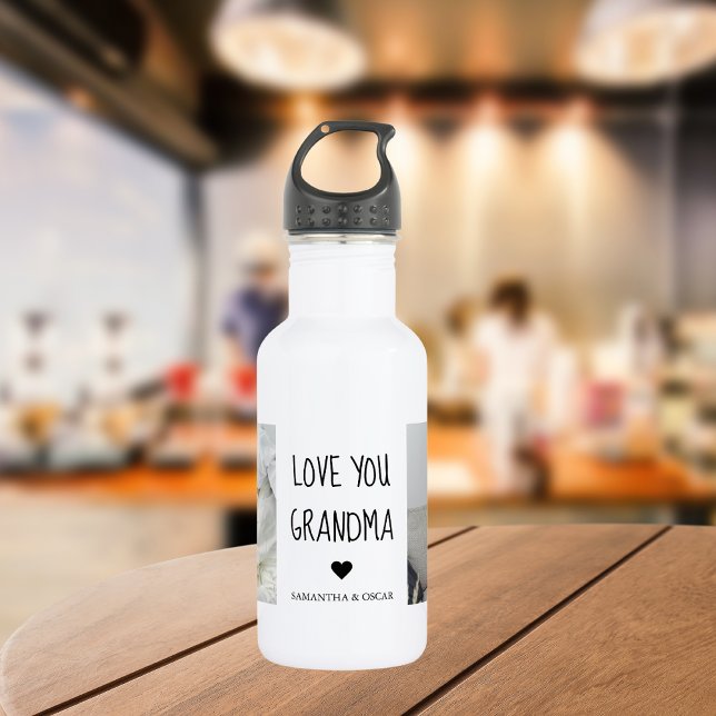 Bouteille D'eau Photo de Love You Grandma Meilleur poison (Créateur téléchargé)