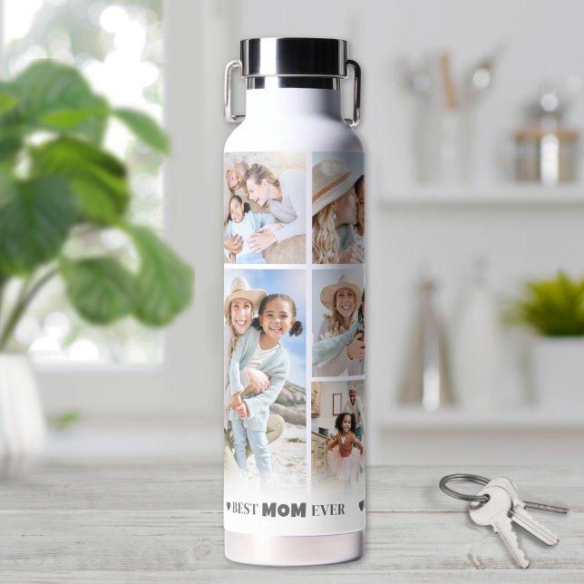 Bouteille D'eau Photo de Maman Collage (Mom Photo Collage Water Bottle)