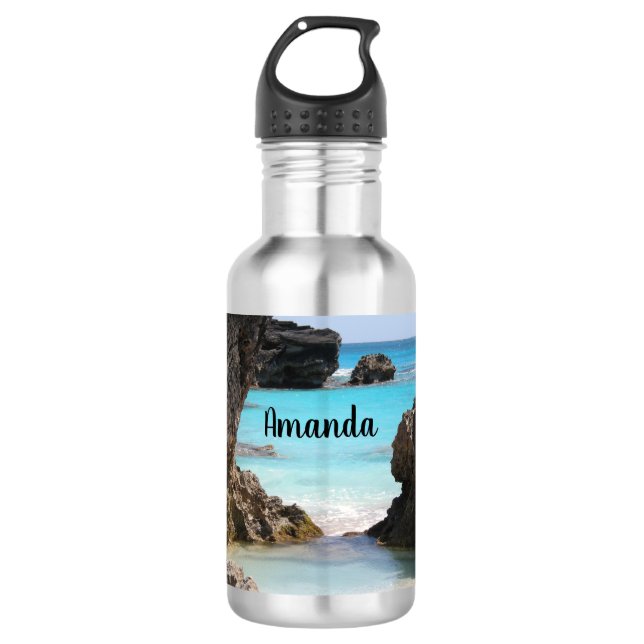 Bouteille D'eau Photo de Tropical Island Coast & Sea (Devant)