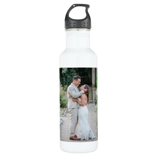 Bouteille d'eau PHOTO MARIAGE PERSONNALISÉE (Devant)