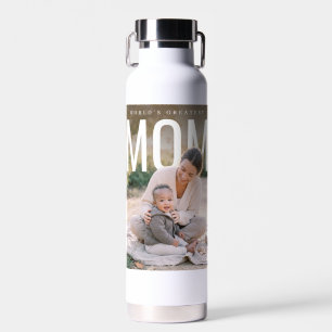Bouteille D'eau PhotoPop Mondial Meilleure Maman Photo Personnalis