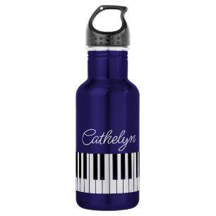 Bouteille D'eau Piano Keyboard Music Nom de l'enseignant en Script
