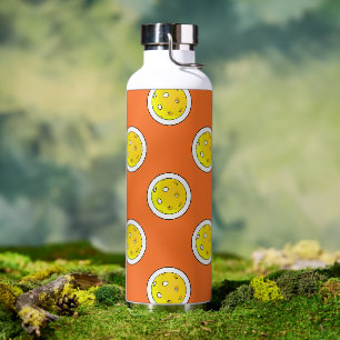 Bouteille D'eau Pickleball Jaune Pickleballs Pois Orange