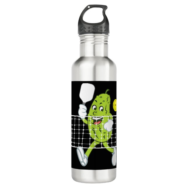 Bouteille D'eau Pickleball Jouer - Drôle Pickleball Paddle (Devant)