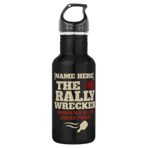 Bouteille D'eau Pickleball Nom Personnalisé Rally Wrecker
