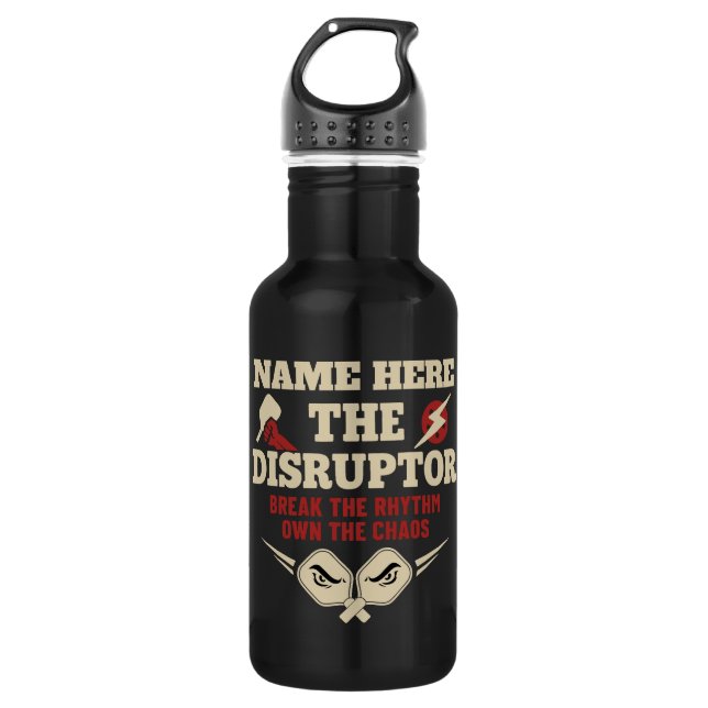 Bouteille D'eau Pickleball Personalized Name The Disruptor (Devant)