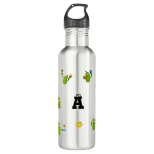 Bouteille D'eau Pickleball Player Nom personnalisé Drôle