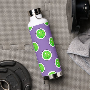 Bouteille D'eau Pickleball Polka Dots Lavande et Vert
