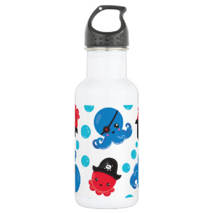Bouteille D'eau Pieuvre pirate, motif de pieuvre, animaux marins