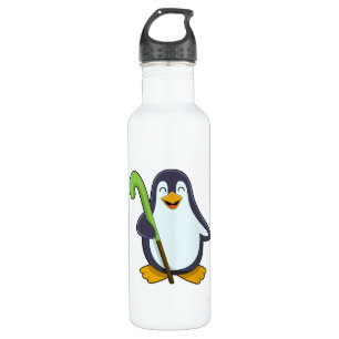 Bouteille D'eau Pingouin à Hockey avec chauve-souris de hockey