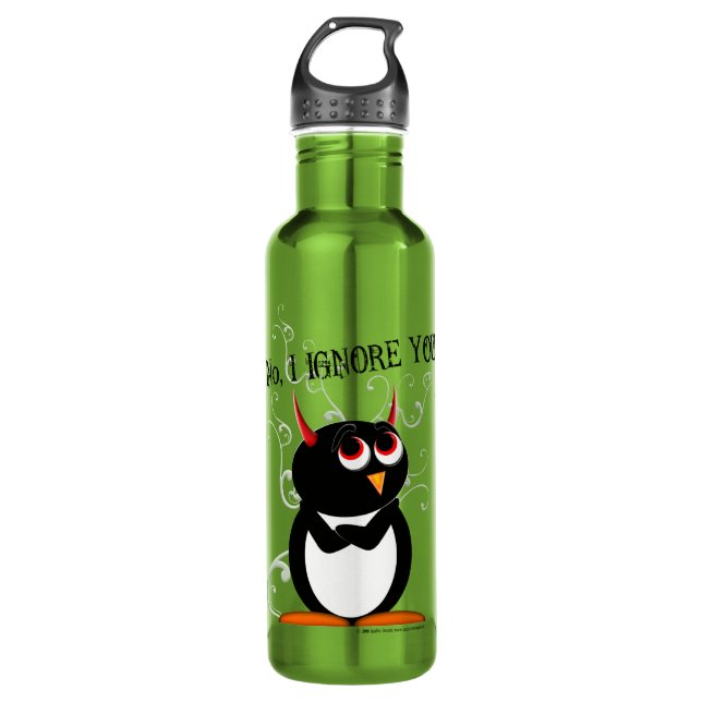 Bouteille D'eau Pingouin mauvais sarcastique (Devant)