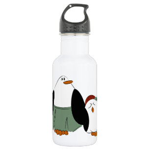 Bouteille D'eau Pingouins en caricature mignons