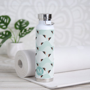 Bouteille D'eau Pingouins joueurs glissement sur Motif de neige