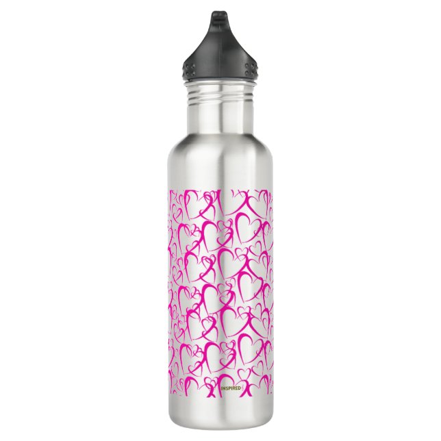 Bouteille D'eau Pink Hearts Water Bottle (Droite)