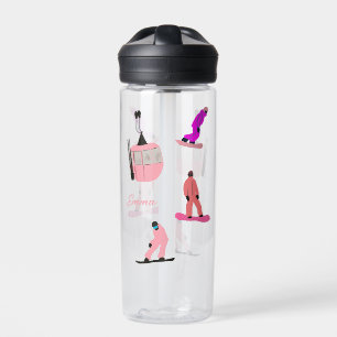 Bouteille D'eau Pink Snowboard